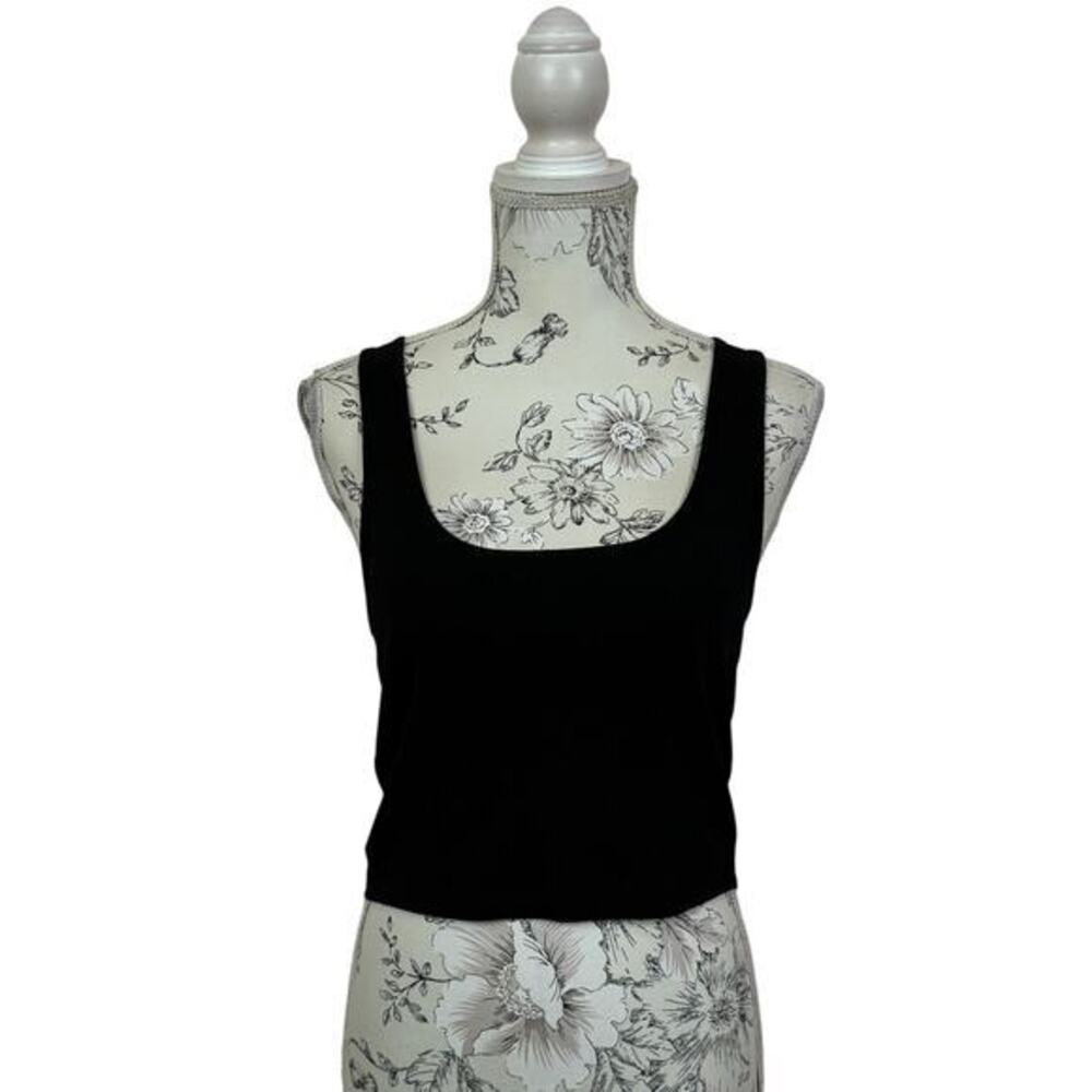 Collusion X Black Cropped Rib Racerback Tank Top Size‎ 8
